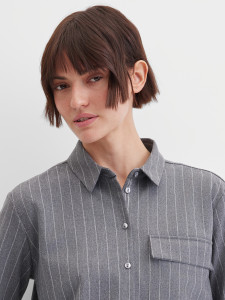 Рубашка укороченная в полоску