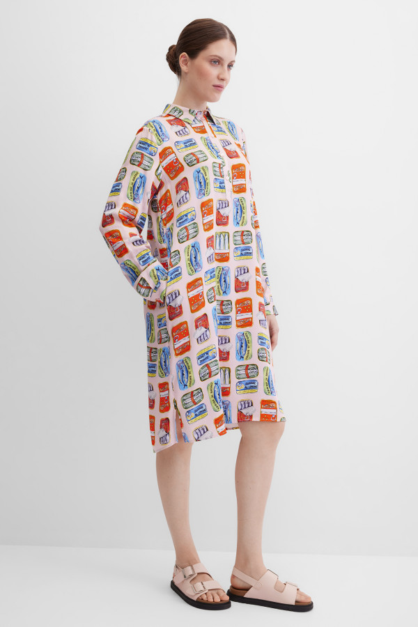 Платье-рубашка миди