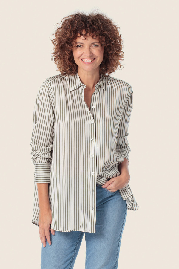 Блузка свободная в полоску