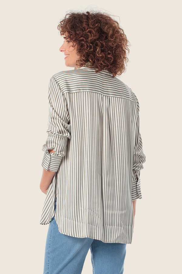 Блузка свободная в полоску