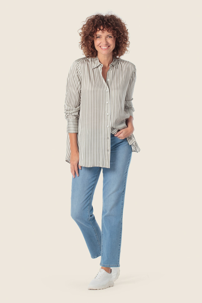 Блузка свободная в полоску