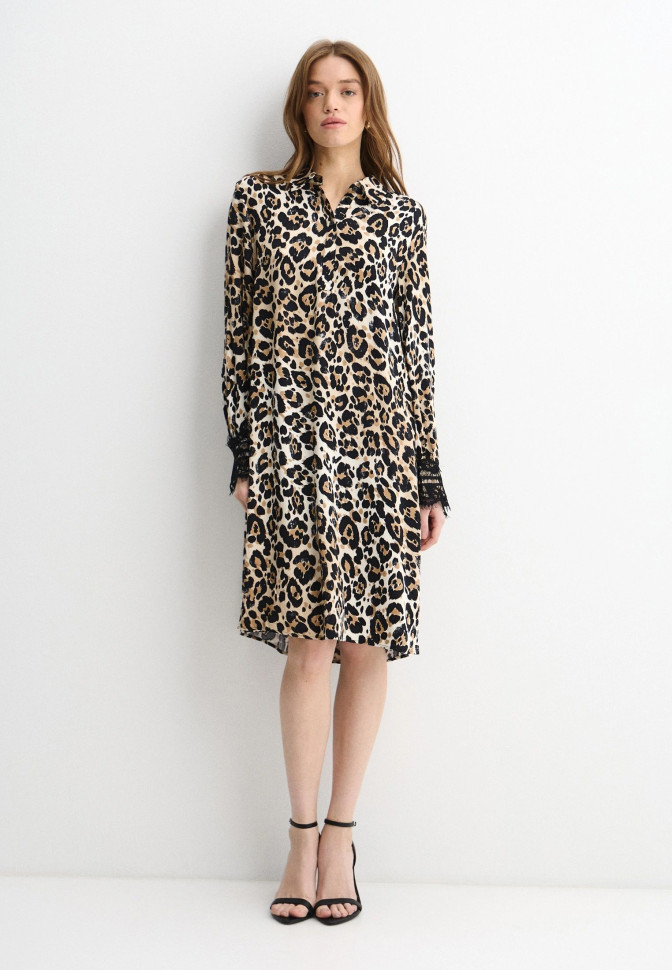 Платье с леопардовым принтом
