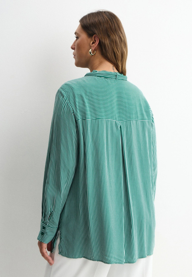 Блузка с бантом в полоску