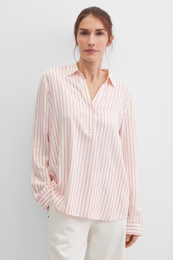 Рубашка свободная в полоску