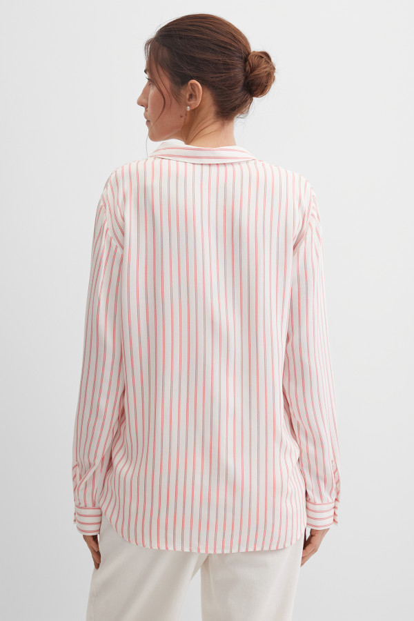 Рубашка свободная в полоску