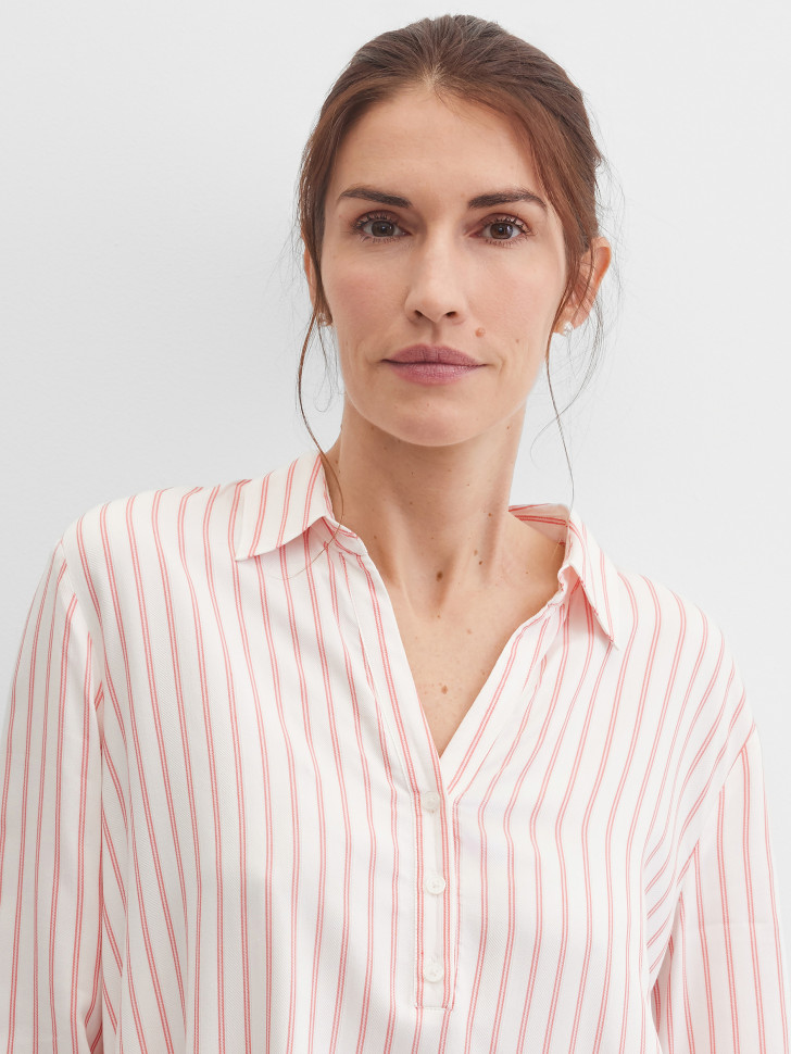 Рубашка свободная в полоску