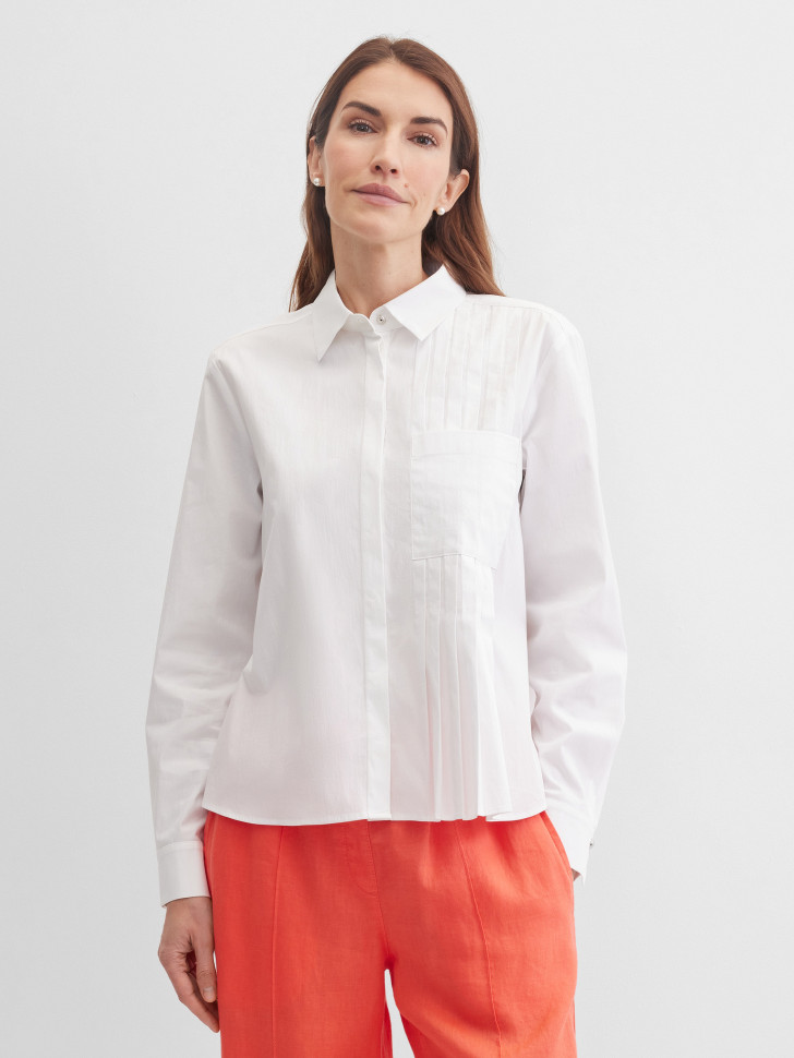 Блузка со складками плиссе