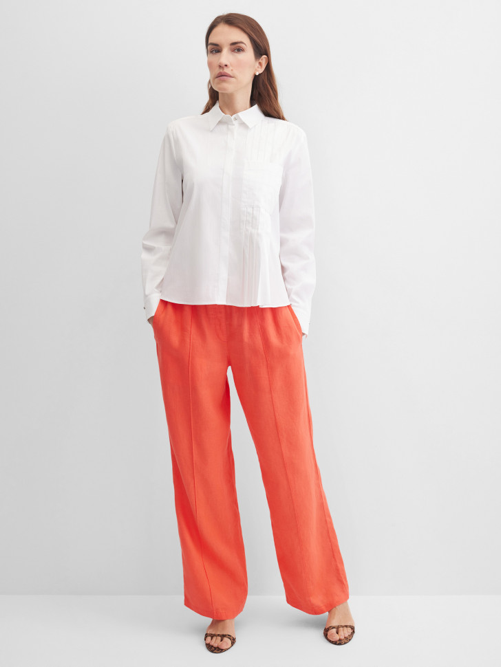 Блузка со складками плиссе