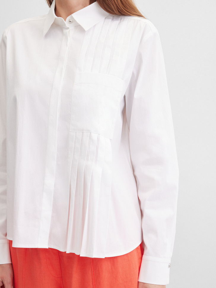 Блузка со складками плиссе