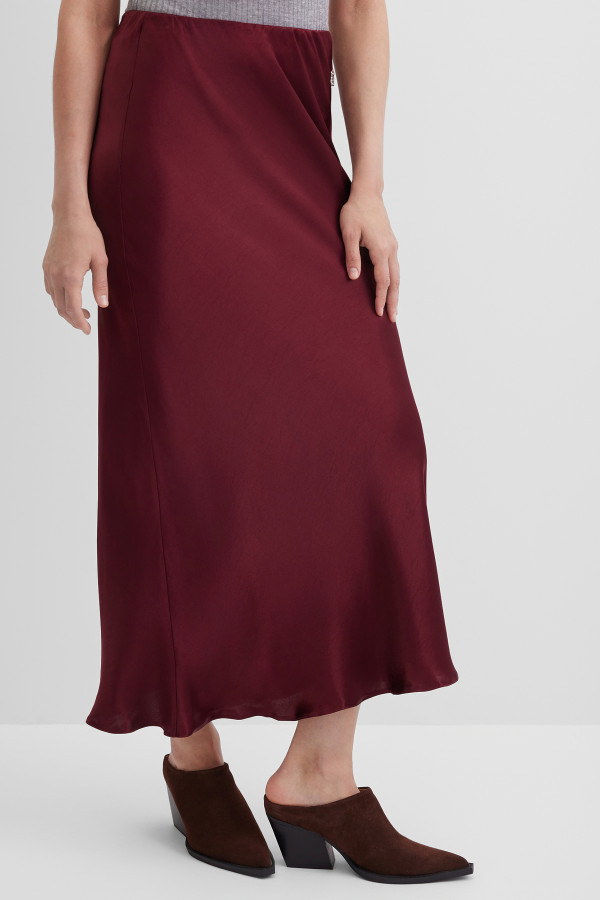 Юбка макси атласная