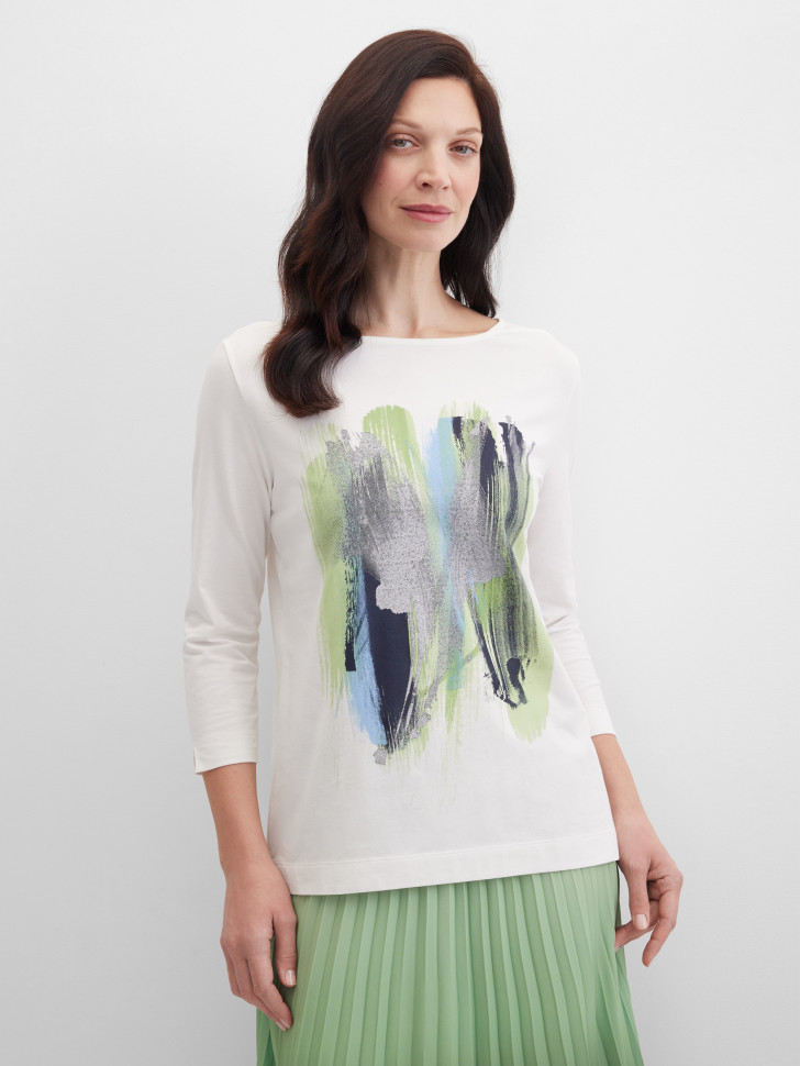 Лонгслив с абстрактным рисунком