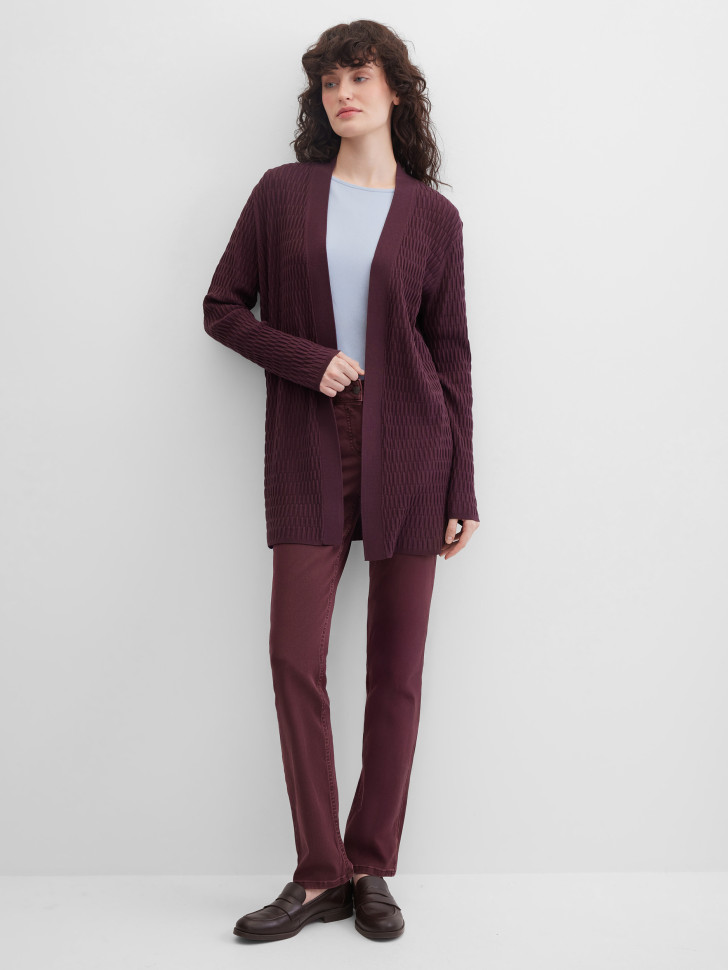 Кардиган трикотажный удлинённый