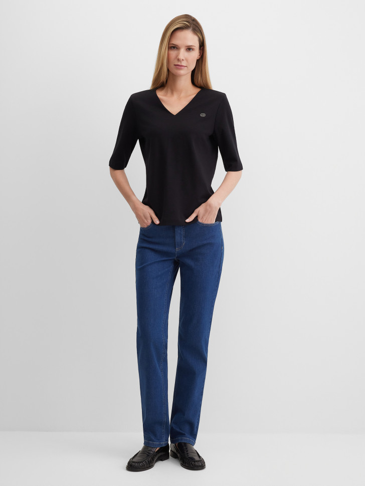 Футболка базовая прямая из хлопка Pima Cotton