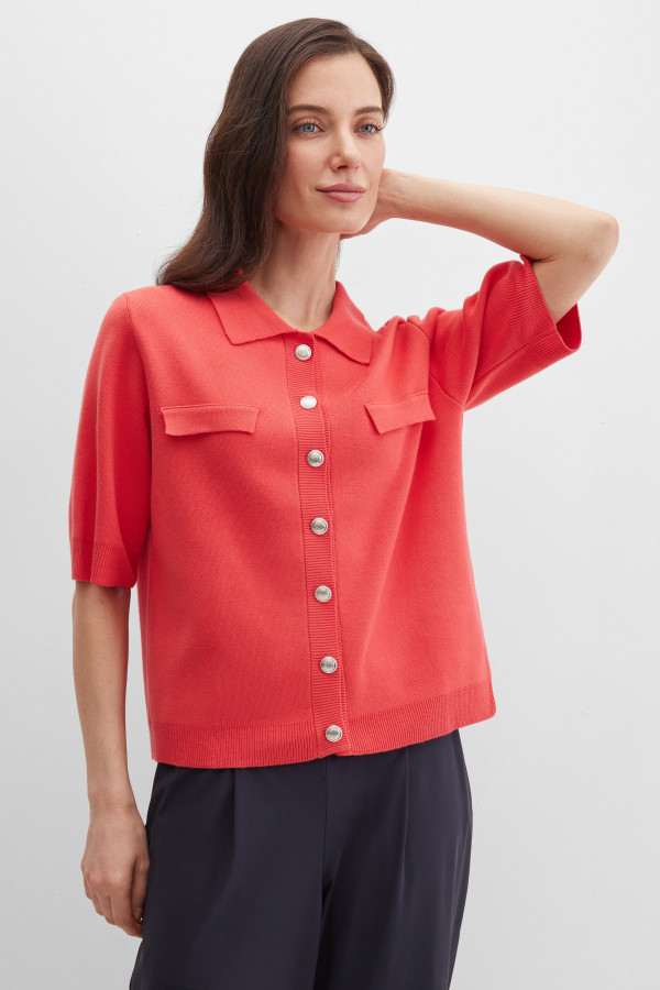 Кардиган с коротким рукавом