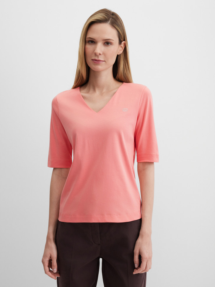 Футболка базовая прямая из хлопка Pima Cotton