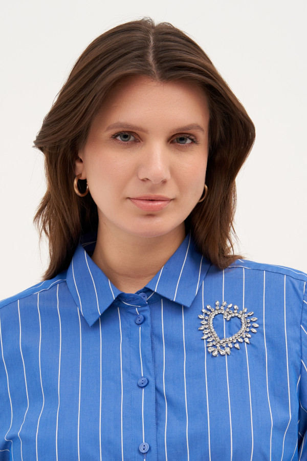 Рубашка со стразами