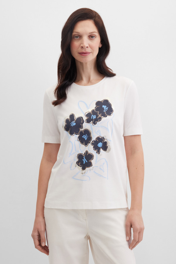 Футболка с цветочным принтом