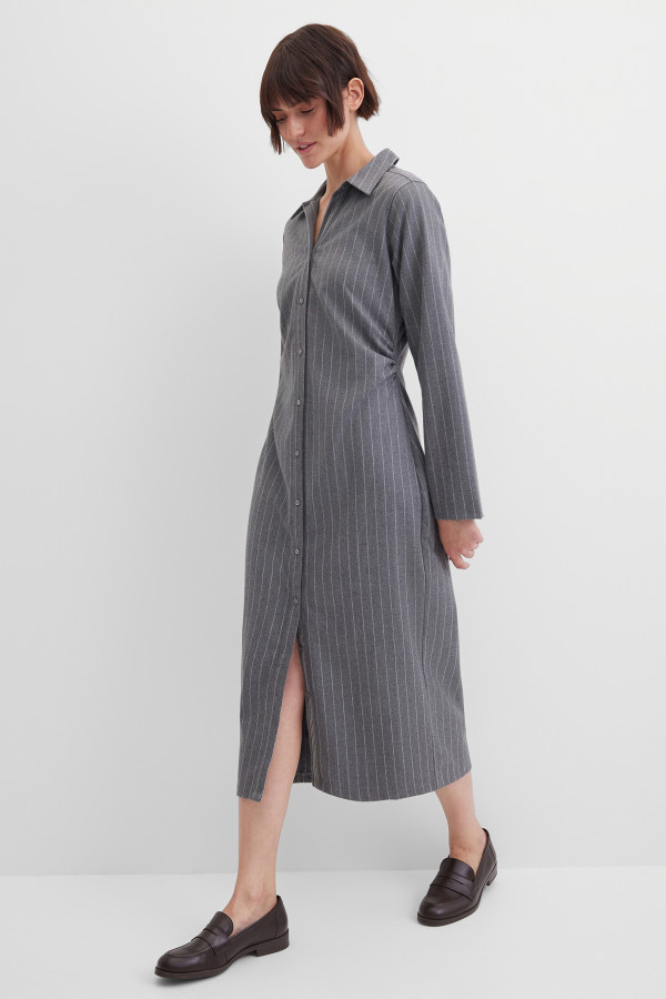 Платье-рубашка в полоску