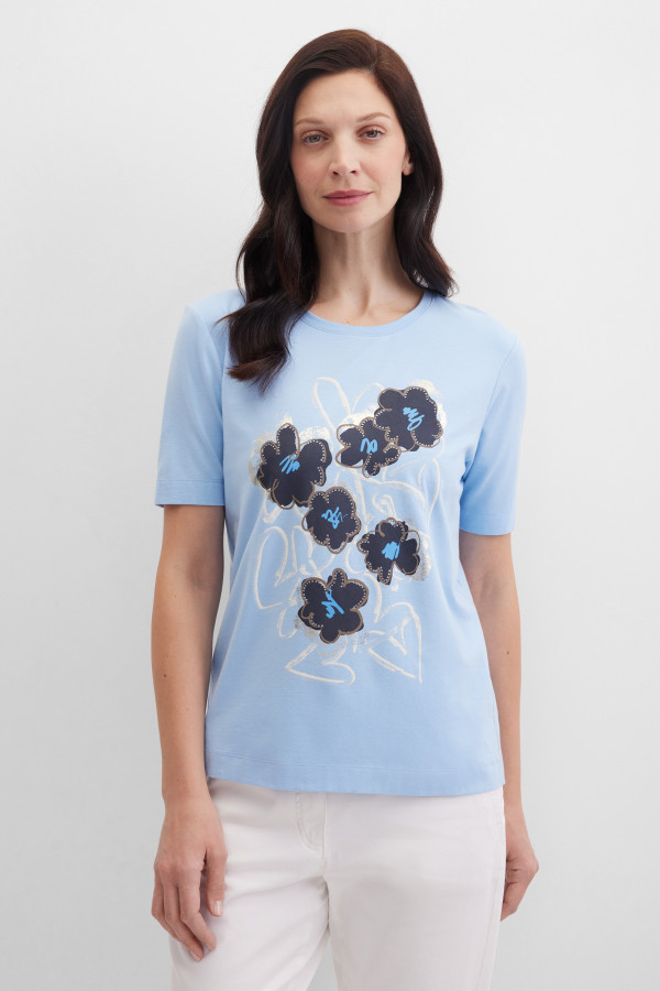 Футболка с цветочным принтом