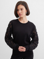 Джемпер с прозрачными рукавами