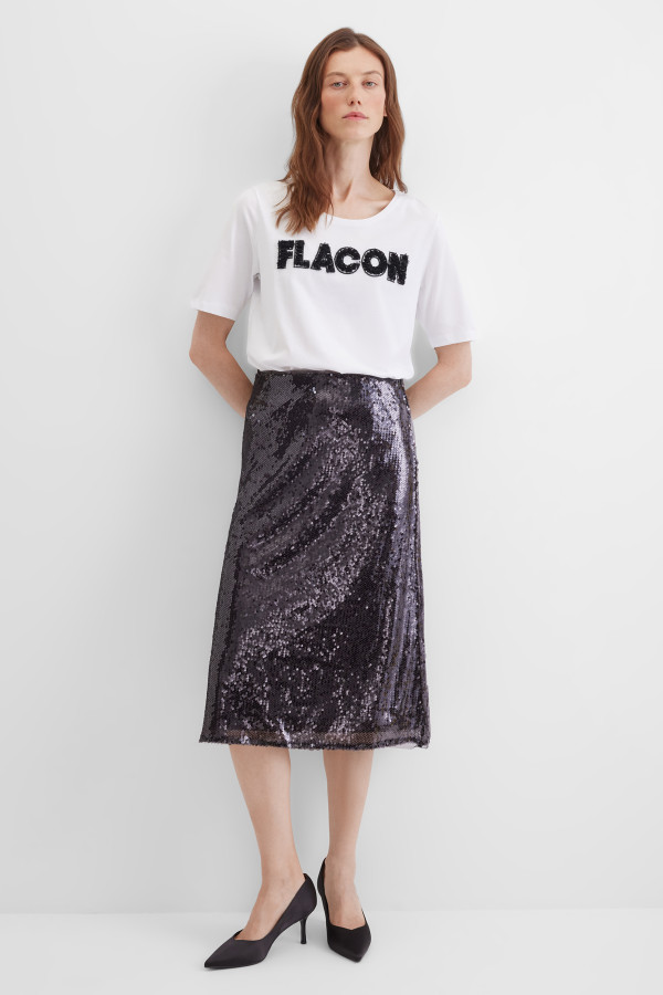 Юбка с пайетками