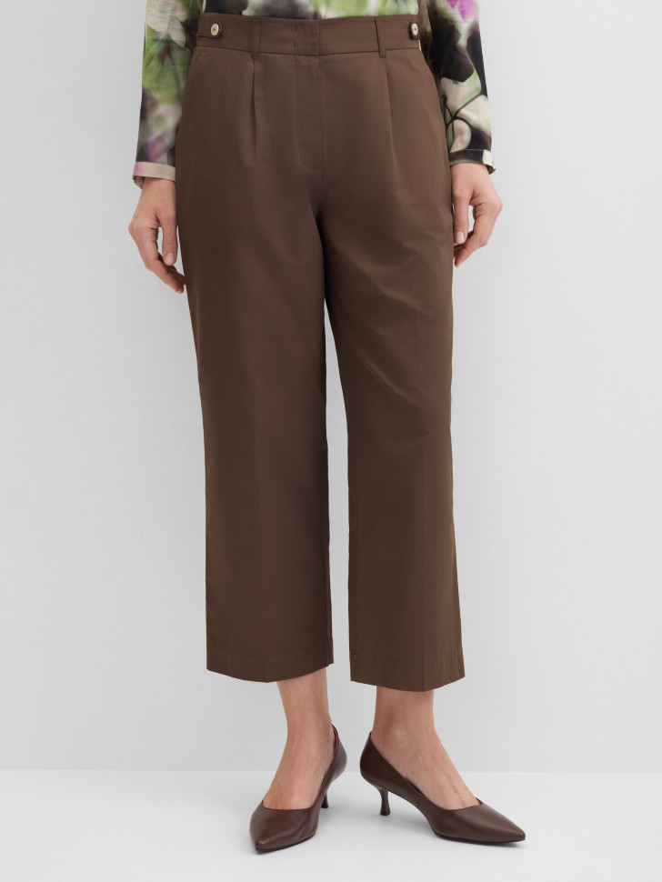 Брюки капри зауженные