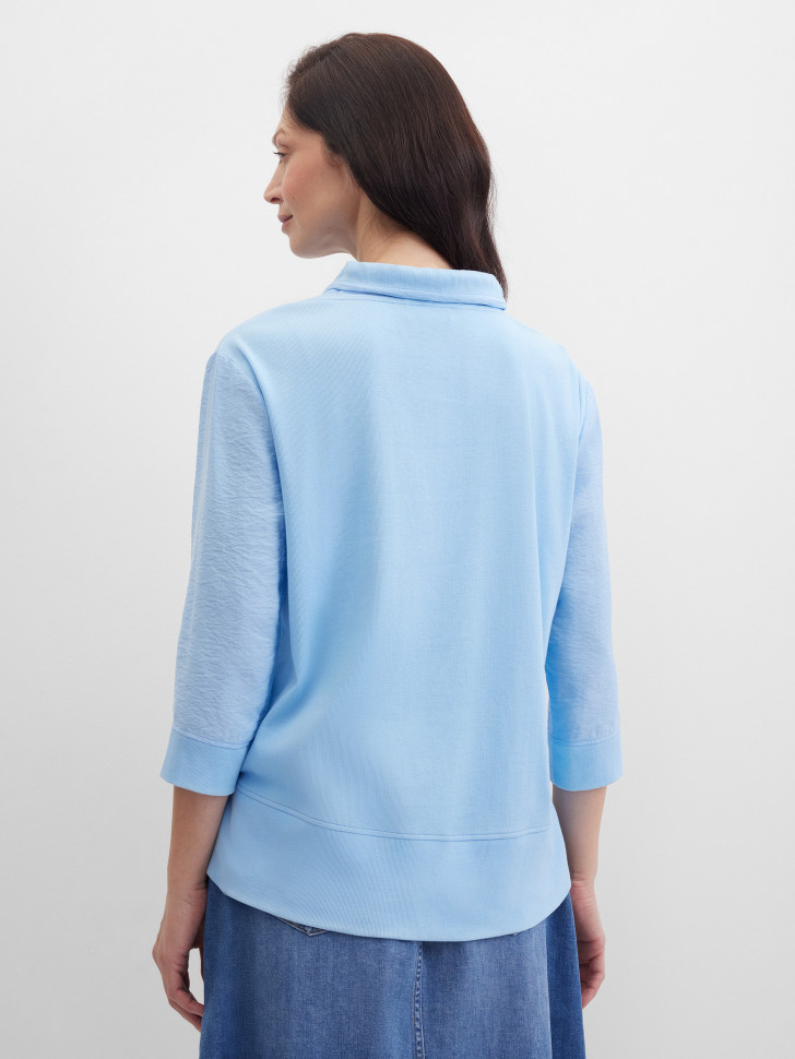 Лонгслив из жатой ткани