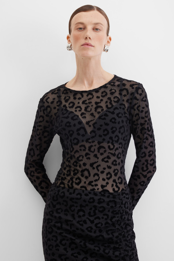 Лонгслив полупрозрачный