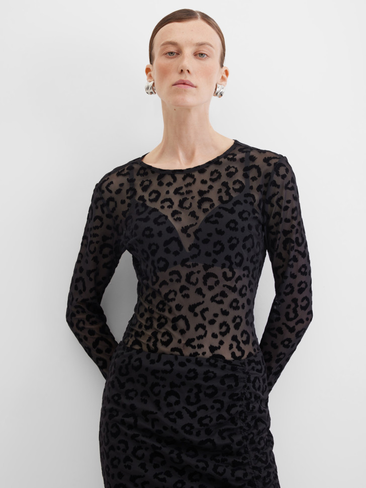 Лонгслив полупрозрачный