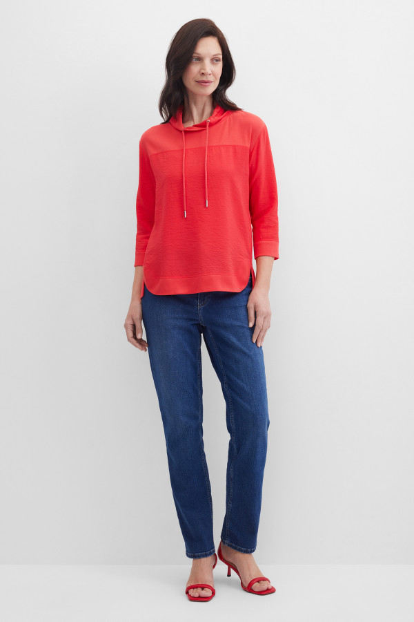 Лонгслив из жатой ткани