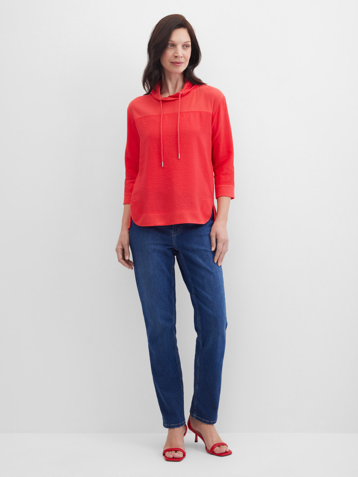 Лонгслив из жатой ткани