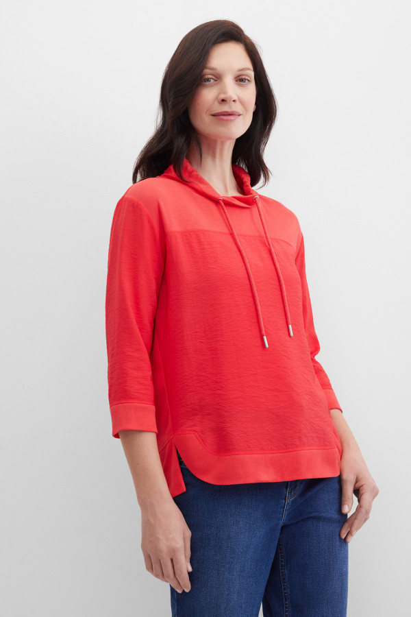 Лонгслив из жатой ткани