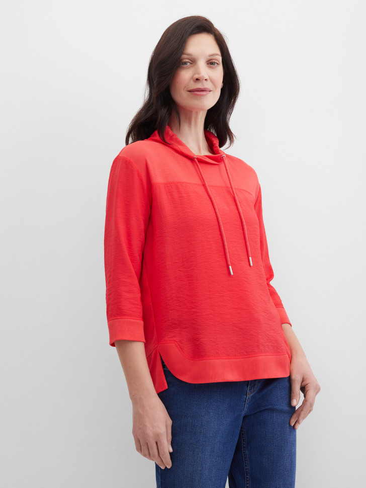 Лонгслив из жатой ткани