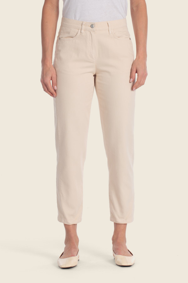 Джинсы мом изо льна и хлопка