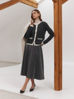 Юбка с эффектом металлик