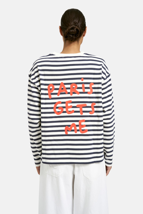 Свитшот свободный в полоску