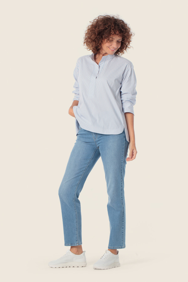 Блузка свободная с рукавом 3/4