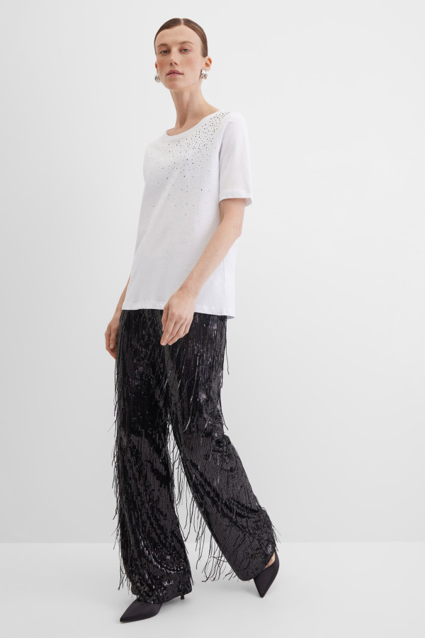 Брюки нарядные с пайетками