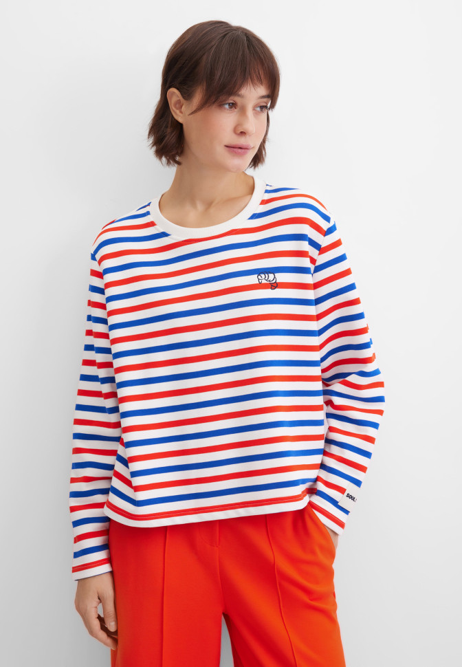 Свитшот свободный в полоску