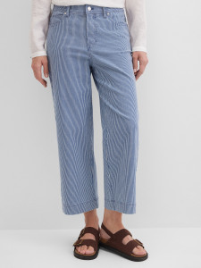 Джинсы укороченные в полоску