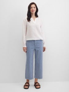 Джинсы укороченные в полоску