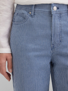 Джинсы укороченные в полоску