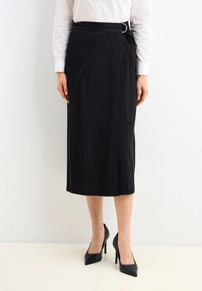 Юбка прямого кроя с карманом