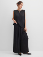 Брюки широкие укороченные плиссе