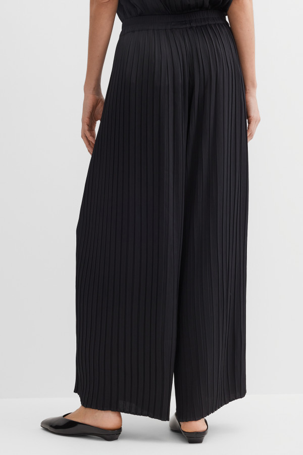 Брюки широкие укороченные плиссе