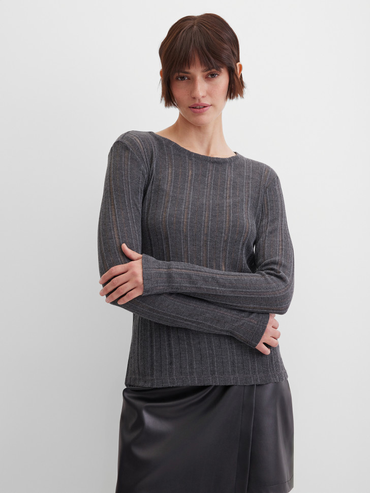 Лонгслив в рубчик