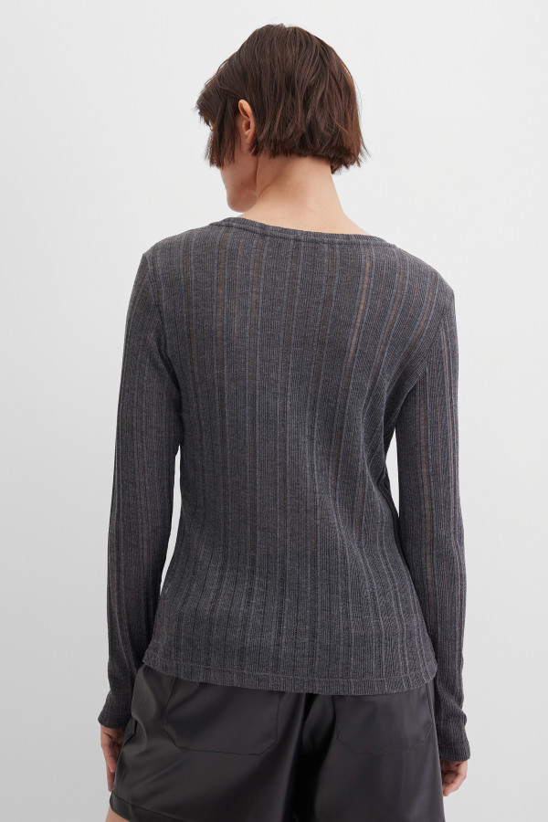 Лонгслив в рубчик