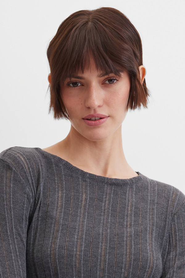 Лонгслив в рубчик