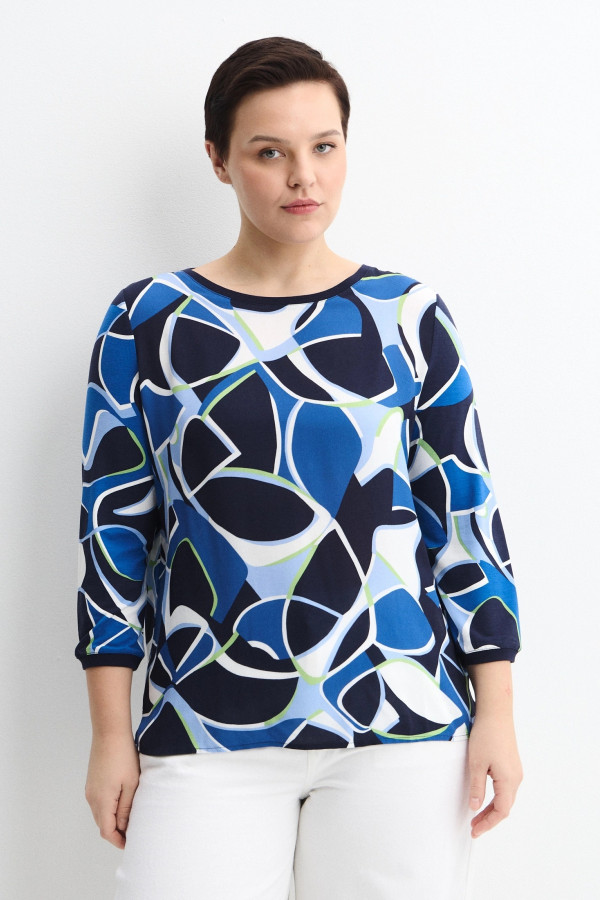 Лонгслив с геометричным принтом