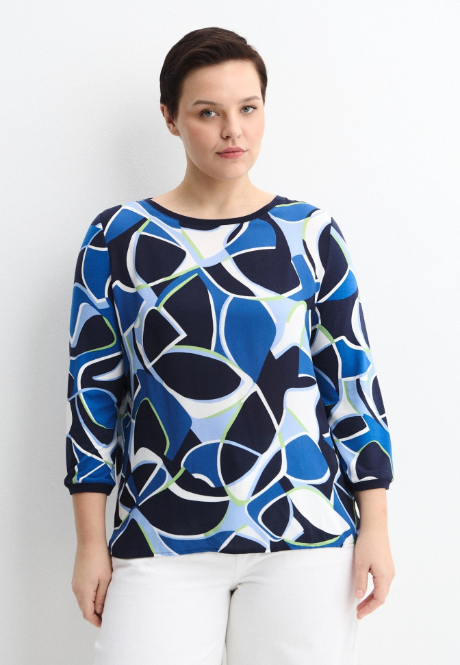 Лонгслив с геометричным принтом